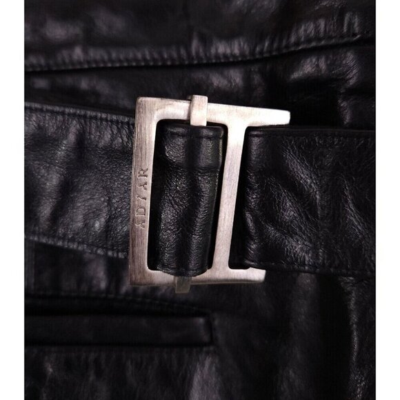 Adyar Leather Brace Trousers Size XL Mens Black NWT - Picture 9 of 16